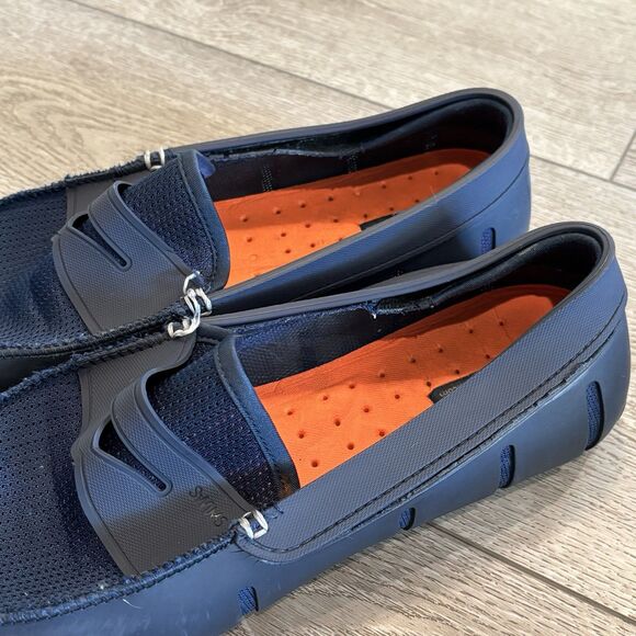 SWIMS Men's Loafers Lace Slip On Boat Deck Waterproof Shoes Blue US Size 11 - Picture 2 of 6